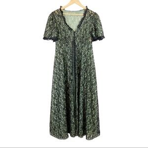 Vintage Tosca of California Peignoir House lace Midi Dress Size Medium